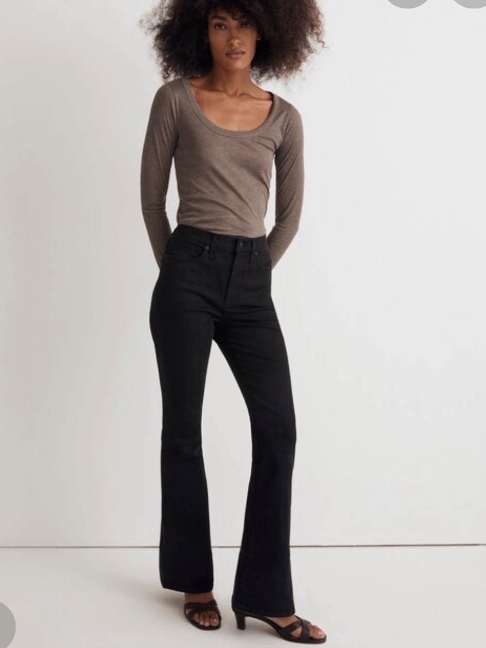 Madewell Skinny Flare Jeans in Black Frost Wash size 29